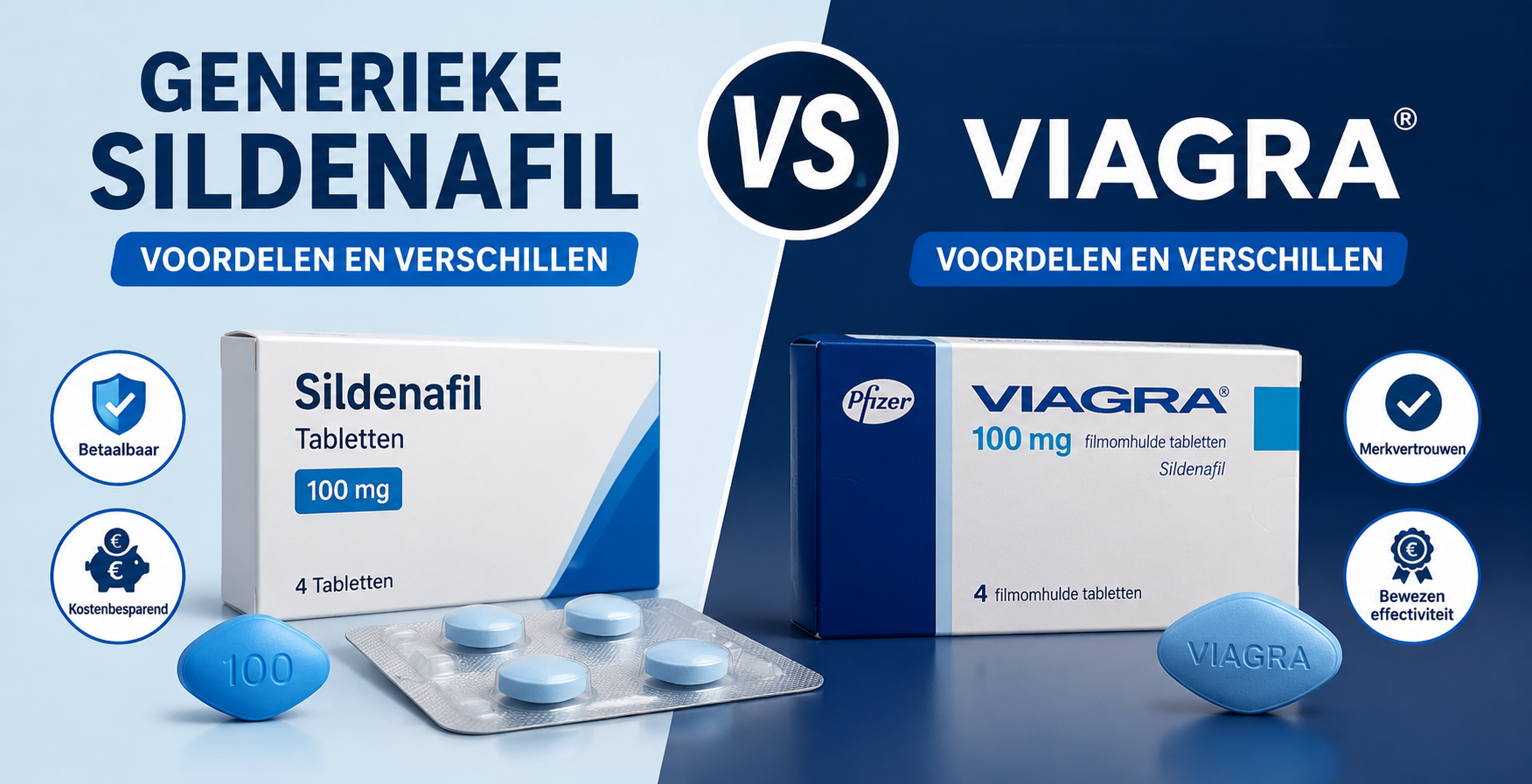 Generieke sildenafil vs Viagra: voordelen en verschillen